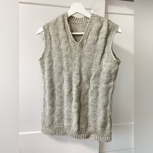100% wool knitted vest, handmade